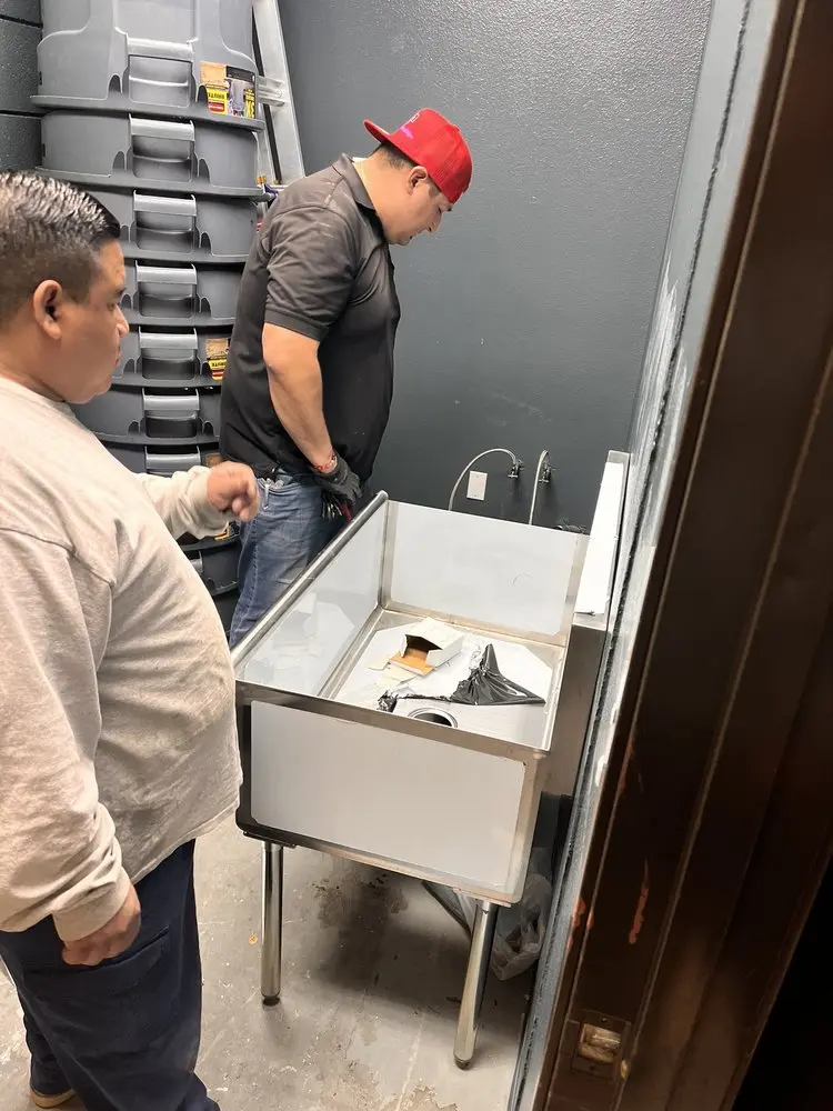 Commercial plumbing and sink installation in Rowlett